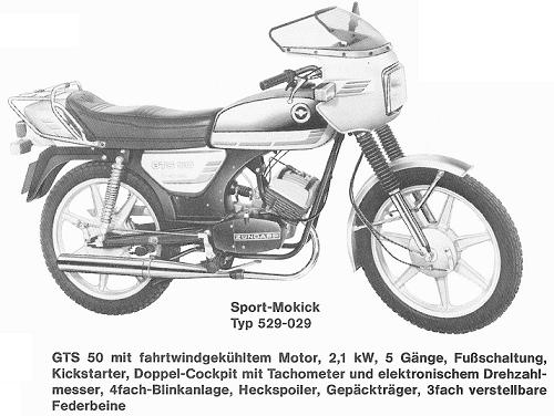 Zndapp-Schaltplan Typ 529-029 GTS 50